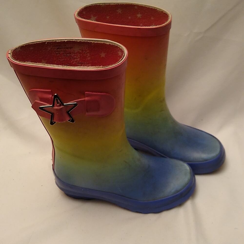 Girls rainbow size 9/10 rain boots